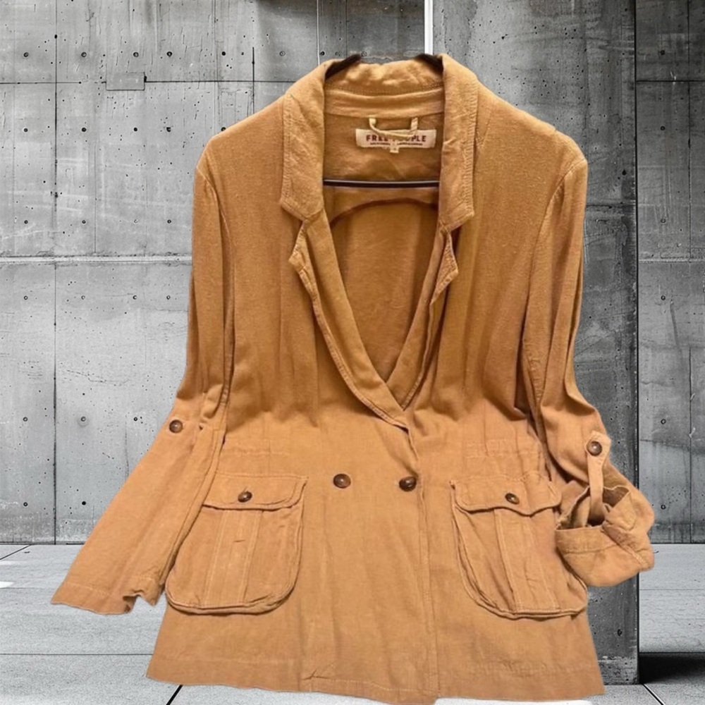 Free People Women’s Charley Blazer Tan size S
